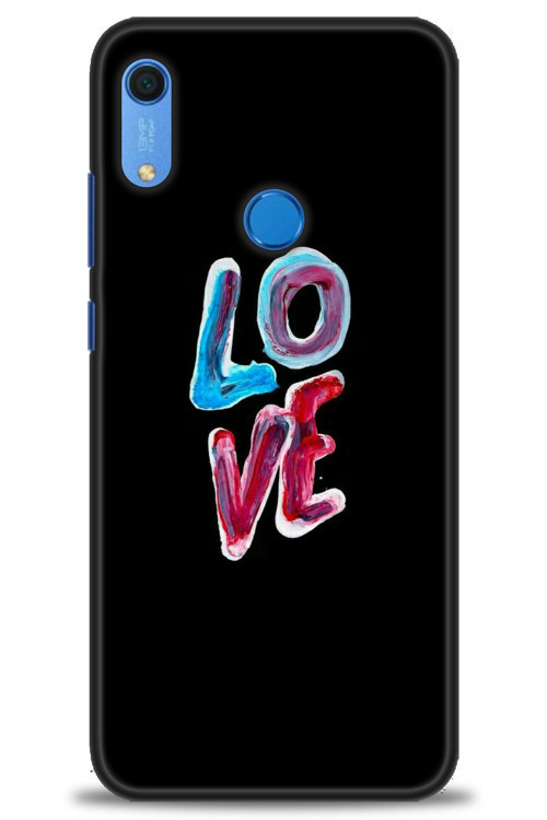 Huawei Y6S Kılıf HD Baskılı Kılıf - Renkli Love