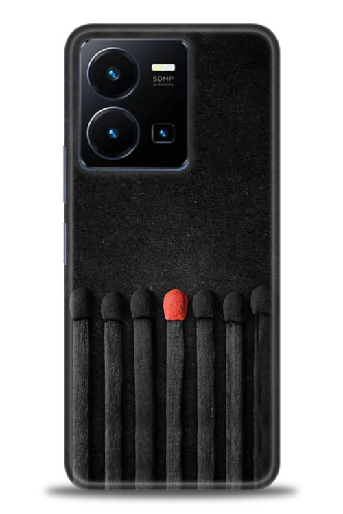 Vivo Y35 Kılıf HD Baskılı Kılıf - Kibrit Çöpleri