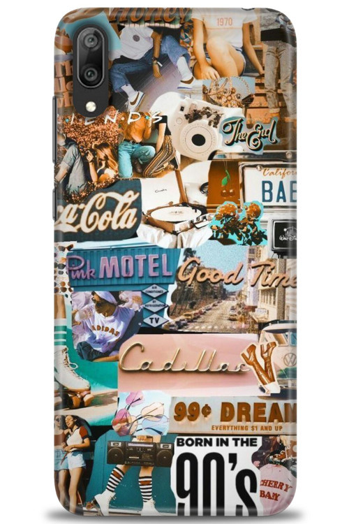 Huawei Y7 Prime 2019 Kılıf HD Baskılı Kılıf - Pink Motel
