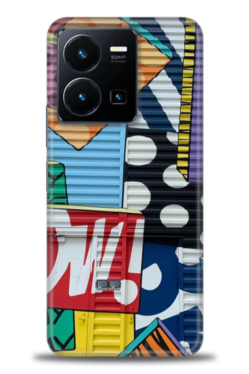 Vivo Y35 Kılıf HD Baskılı Kılıf - Grafiti