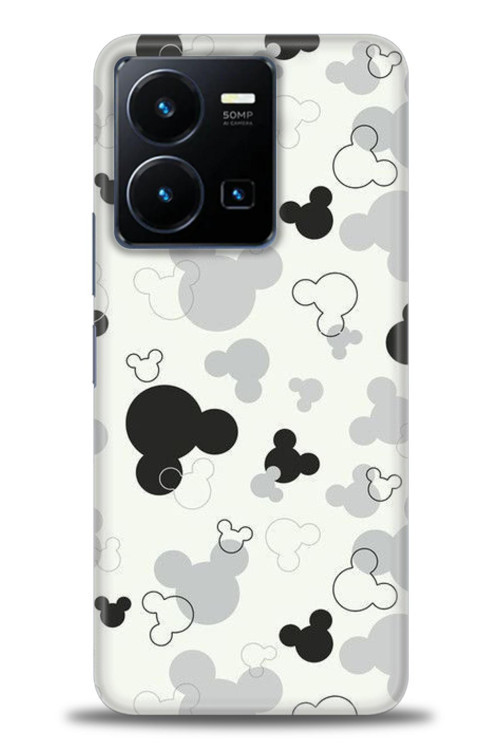 Vivo Y35 Kılıf HD Baskılı Kılıf - Siyah Mickey