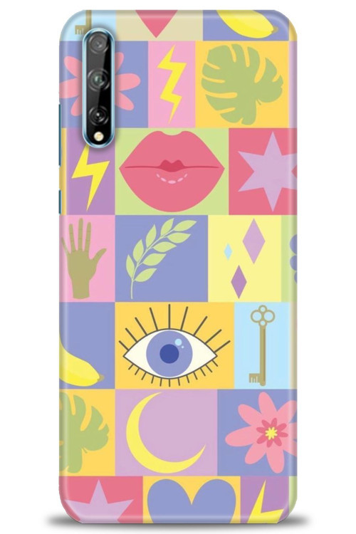 Huawei Y8P Kılıf HD Baskılı Kılıf - Tek Göz