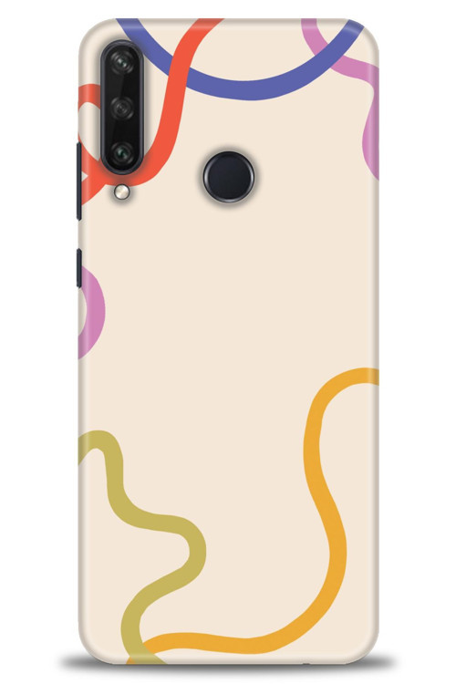 Huawei Y6P Kılıf HD Baskılı Kılıf - Renk Çizgileri