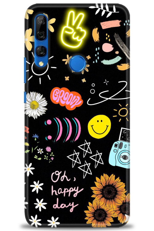 Huawei Y9 Prime 2019 Kılıf HD Baskılı Kılıf - Happy Day