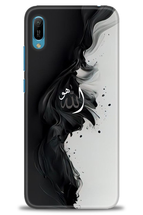 Huawei Y6 2019 Kılıf HD Baskılı Kılıf - Siyah ve Beyaz