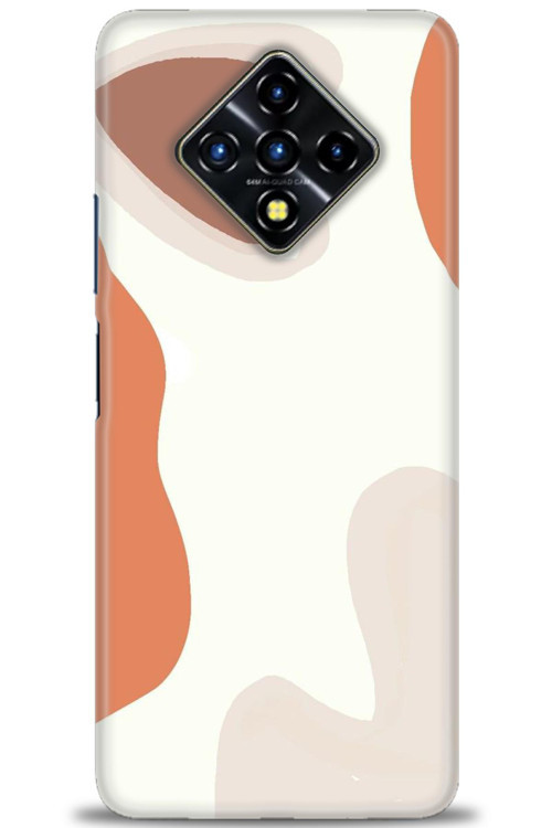 İnfinix Zero 8 Kılıf HD Baskılı Kılıf - Kahve Kalp