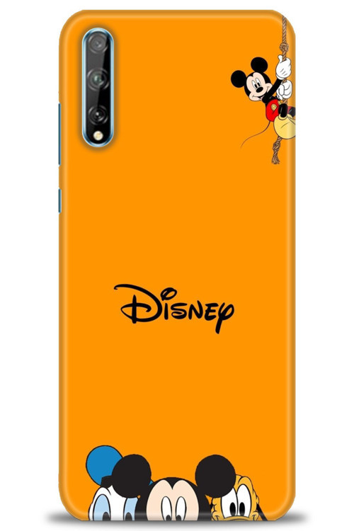 Huawei Y8P Kılıf HD Baskılı Kılıf - Turuncu Disney