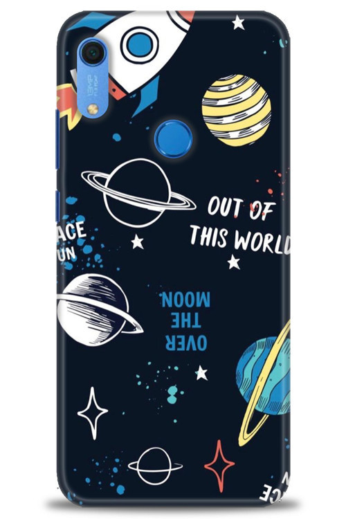 Huawei Y6S Kılıf HD Baskılı Kılıf - Space Fun