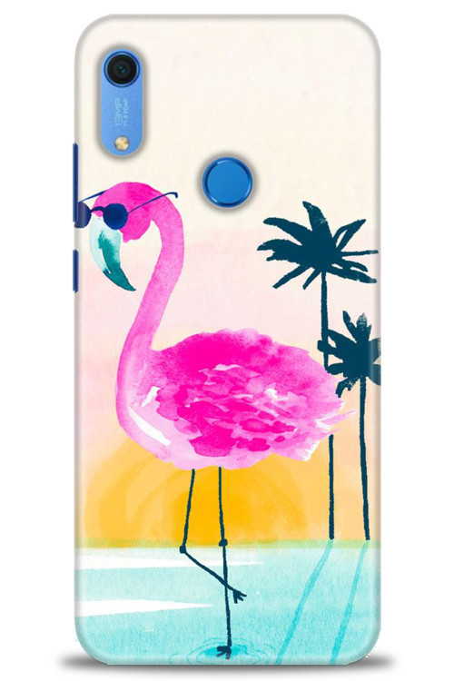 Huawei Y6S Kılıf HD Baskılı Kılıf - Flamingo