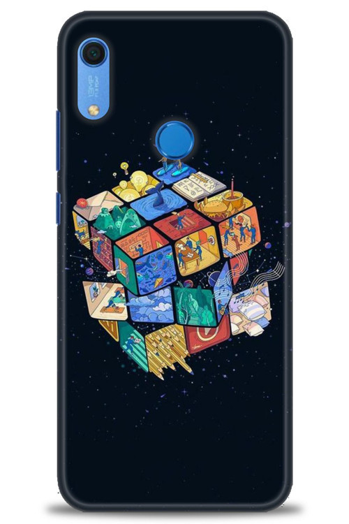 Huawei Y6S Kılıf HD Baskılı Kılıf - Küplerdeki İnsanlar