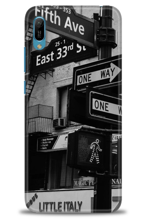 Huawei Y6 2019 Kılıf HD Baskılı Kılıf - One Way