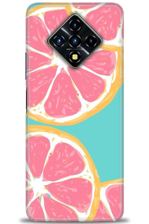 İnfinix Zero 8 Kılıf HD Baskılı Kılıf - Pembe Limon