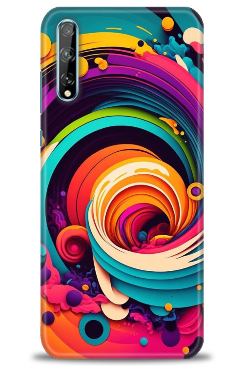 Huawei Y8P Kılıf HD Baskılı Kılıf - Renk Hortumu