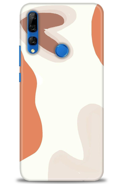 Huawei Y9 Prime 2019 Kılıf HD Baskılı Kılıf - Kahve Kalp