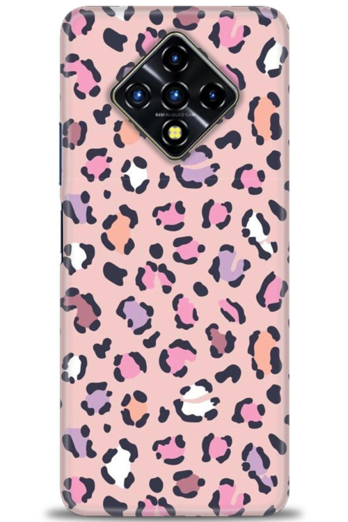 İnfinix Zero 8 Kılıf HD Baskılı Kılıf - Pembe Leopar