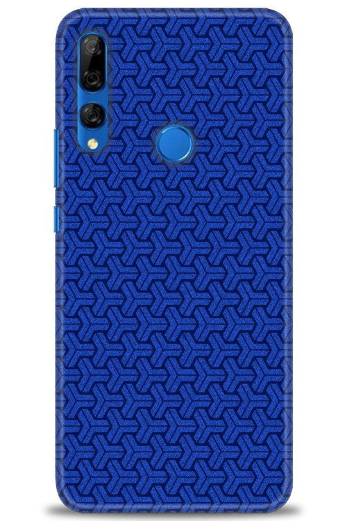 Huawei Y9 Prime 2019 Kılıf HD Baskılı Kılıf - Mavi Örüntü