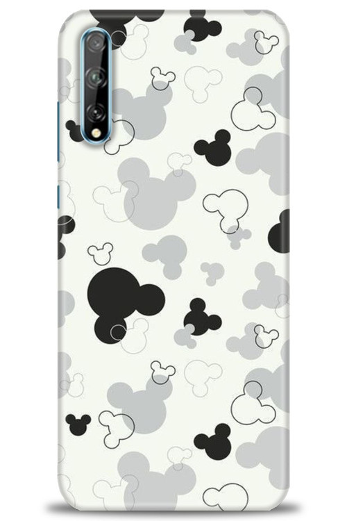 Huawei Y8P Kılıf HD Baskılı Kılıf - Siyah Mickey