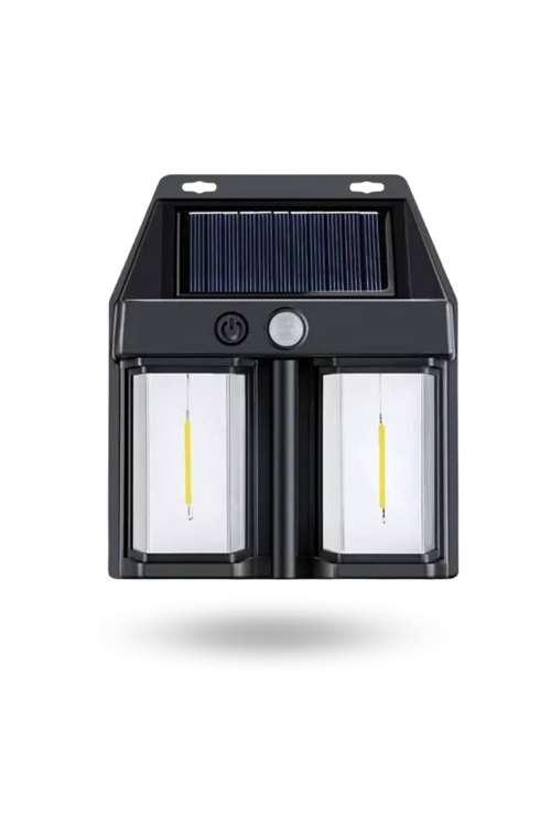 Büro Ev Ofis Yazlık Bahçesi için Duvar Tip Rustik Sensörlü Solar Şarjlı Led Aydınlatma