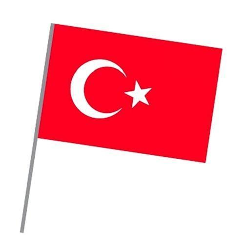 Sopalı Bez Bayrak 50X75 Türk Bayrağı - 2 adet