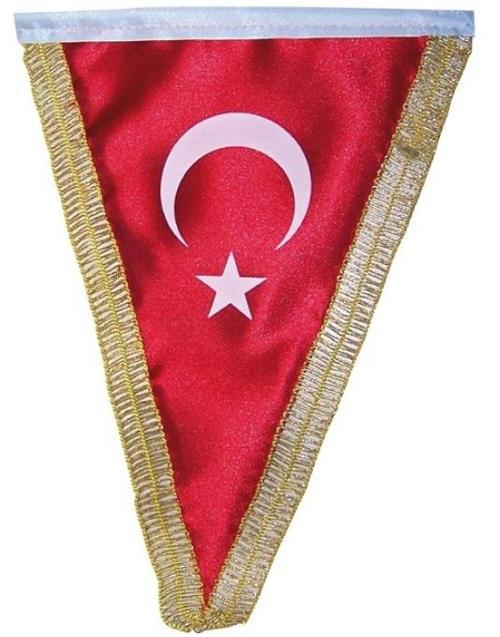 Üçgen Simli Bayrak 15X22,5 - 3 adet