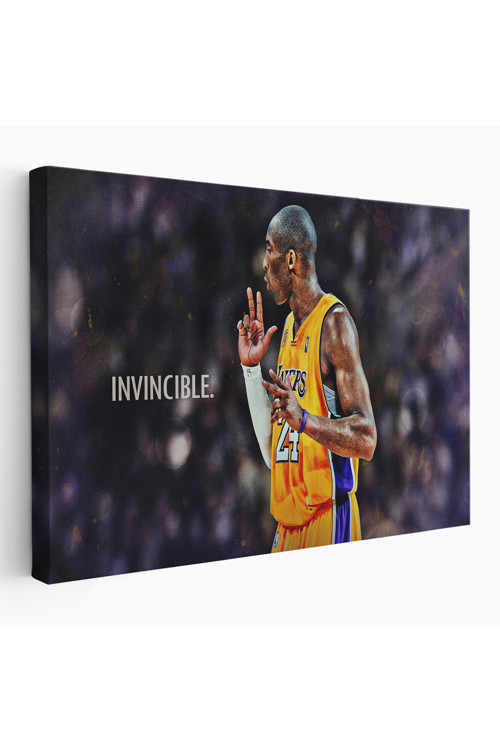 Kobe Bryant Invincible Black Mamba Kanvas Tablo-5086