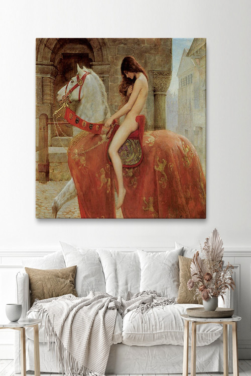 Lady Godiva'İn John Collier Duvar Tablosu-6647
