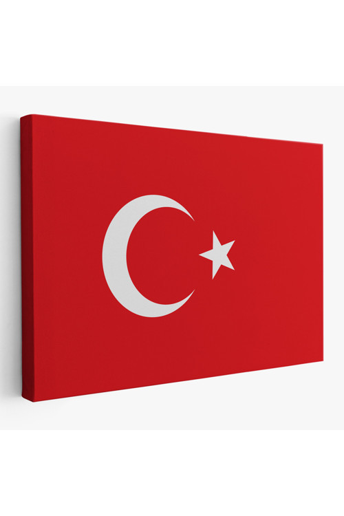 Türk Bayrağı Dekoratif Kanvas Duvar Tablosu-3668