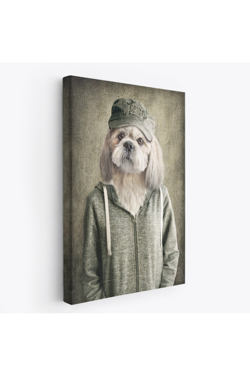 Lavinclothes Db Köpek Kafalı İnsan Kanvas Tablo-4994