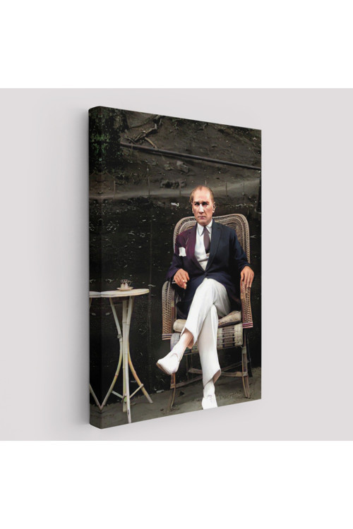 Mustafa Kemal Atatürk'Ün Sandalyede Oturan Tablosu -6379