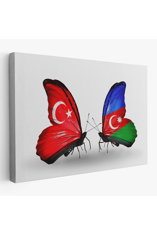 Azerbaycan Türkiye Dekoratif Kanvas Tablo-6501
