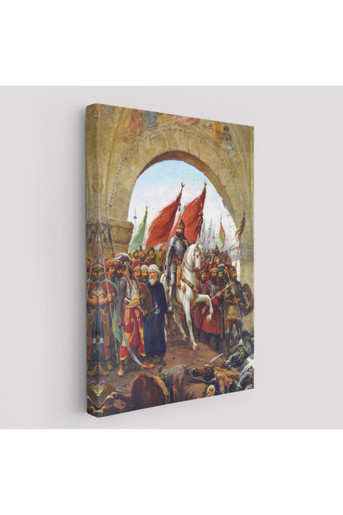 Fausto Zonaro Fatih Sultan Mehmet İstanbul'A Girerken Kanvas Tablo-5298