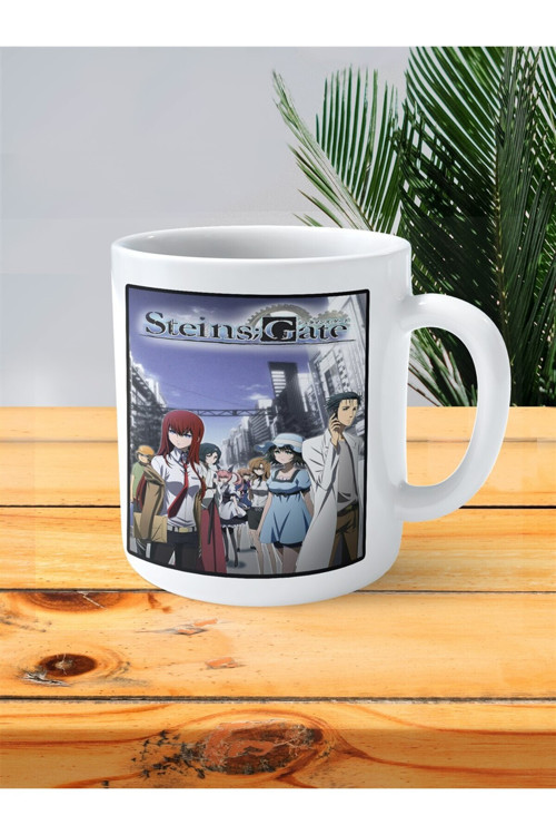 Art hedi̇ye steins gate baskılı kupa bardak ekip resmi