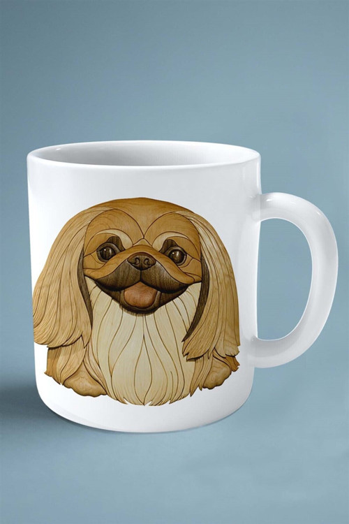 Art hedi̇ye Pekingeses Köpek Isimli Kişiye Özel Baskılı Kupa Bardak Heykel