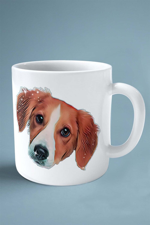 Art hedi̇ye Spaniel Köpek Isimli Kişiye Özel Baskılı Kupa Bardak Pırıltı