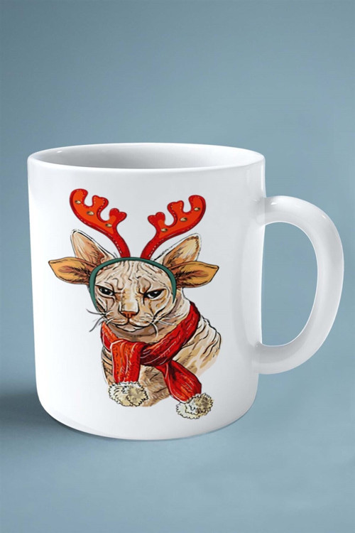 Art hedi̇ye Sphynx kedi isimli Kişiye Özel Baskılı Kupa Bardak model 6