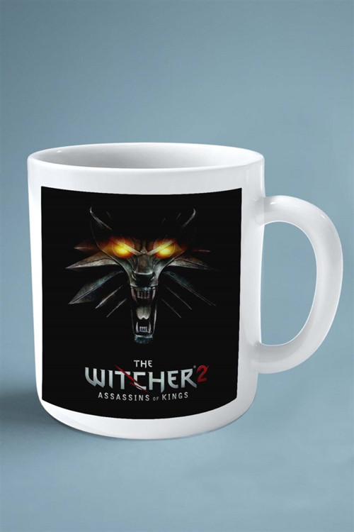 Art hedi̇ye the Witcher Oyun Baskılı Kupa Bardak Çift Taraflı Baskı Kişiye Özel model 1