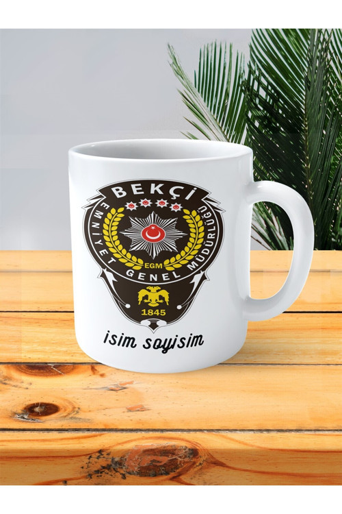 Art hedi̇ye bekçi baskılı kupa bardak isimli kişiye özel bekçi