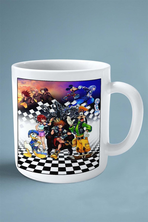 Art hedi̇ye Kingdom Hearts Oyun Baskılı Kupa Bardak Çift Taraflı Baskı Kişiye Özel model 3