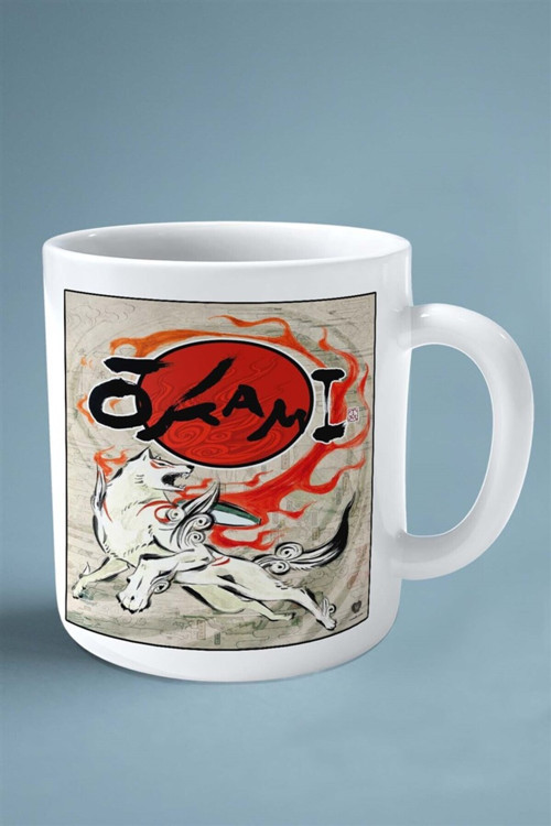 Art hedi̇ye okami Oyun Baskılı Kupa Bardak Çift taraflı Kişiye Özel model 2