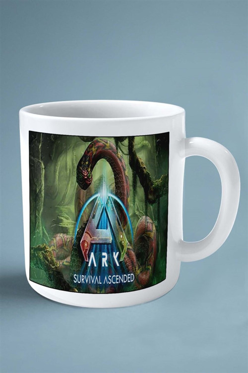 Art hedi̇ye ARK Survival Ascended oyun Baskılı Kupa Bardak Çift Taraflı Baskı Kişiye Özel model 4