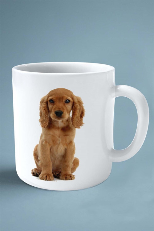 Art hedi̇ye Cocker Spaniel Köpek Isimli Kişiye Özel Baskılı Kupa Bardak Standart