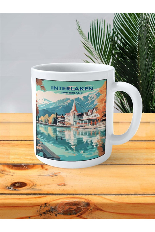 Art hedi̇ye interlaken Baskılı Kupa Bardak Kişiye Özel desen