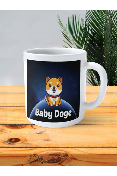 Art hedi̇ye baby doge Baskılı Kupa Bardak Kişiye Özel desen 1