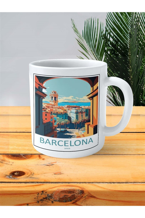 Art hedi̇ye barcelona Baskılı Kupa Bardak Kişiye Özel desen 6