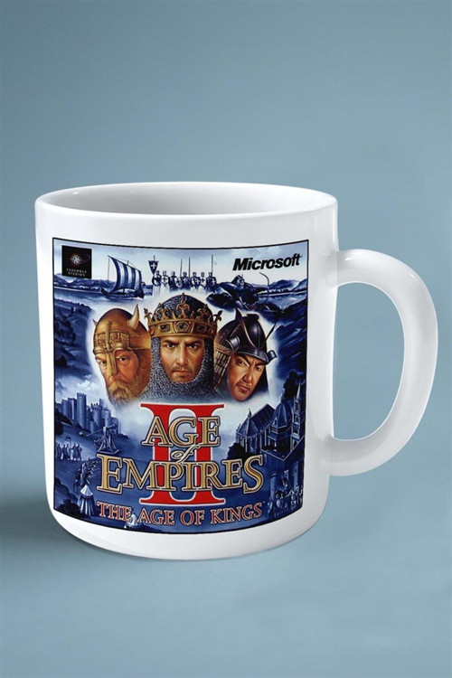 Art hedi̇ye age of empires Oyun Baskılı Kupa Bardak Çift Taraflı Baskı Kişiye Özel model 1