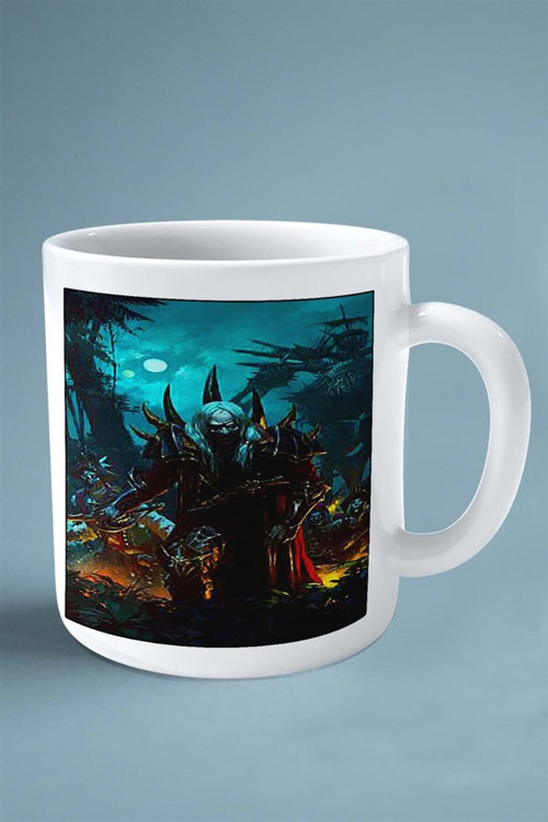 Art hedi̇ye total war hammer oyun Baskılı Kupa Bardak Çift Taraflı Baskı Kişiye Özel model 2