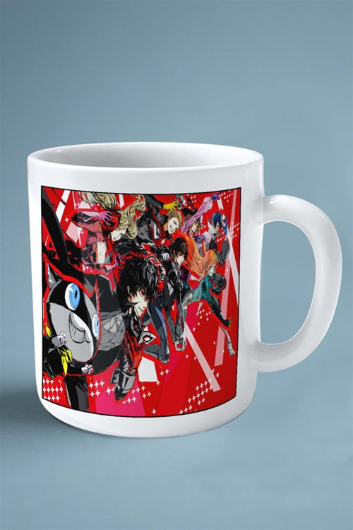 Art hedi̇ye persona 5 oyun Baskılı Kupa Bardak Çift Taraflı Baskı Kişiye Özel model 6