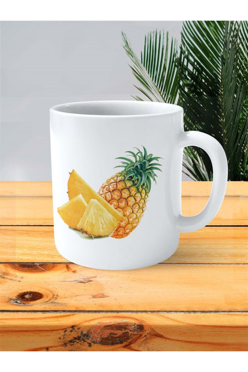 Art hedi̇ye ananas Baskılı Kupa Bardak Kişiye Özel Model 4