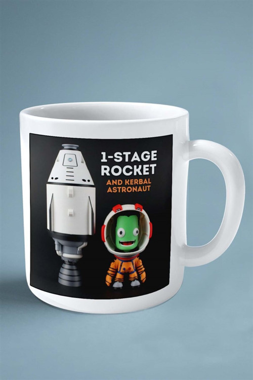 Art hedi̇ye kerbal Space Oyun Baskılı Kupa Bardak Çift Taraflı Baskı Kişiye Özel model 1