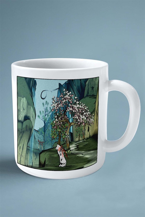 Art hedi̇ye okami Oyun Baskılı Kupa Bardak Çift taraflı Kişiye Özel model 5